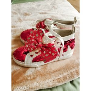 Kohl's Ground Up Jojo Siwa Pink and White Sequin High Tops Size 1